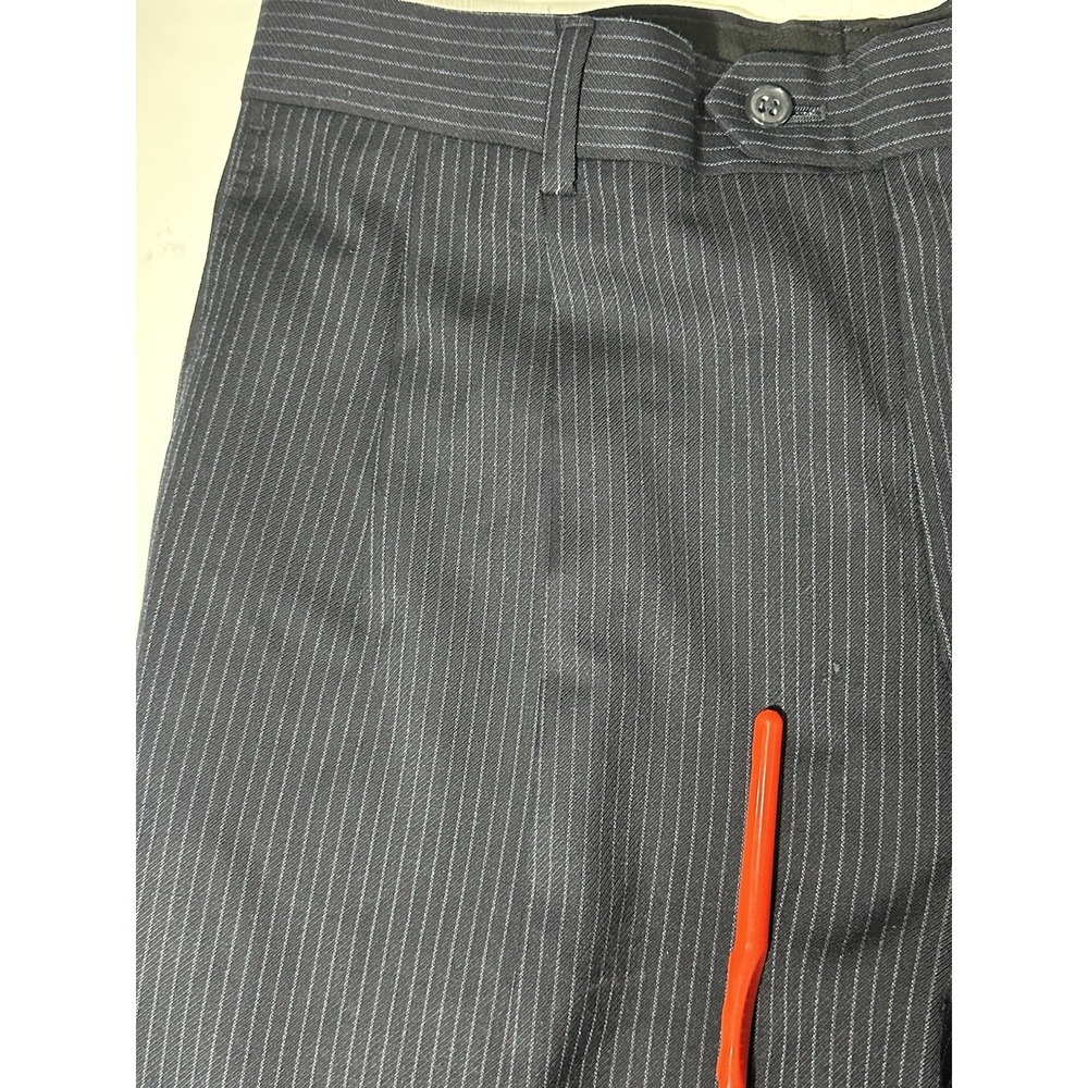 Roberto Villini Couture Vintage Blue Wool Pinstripe 3 Button Blazer And Pant 43R - Picture 12 of 16